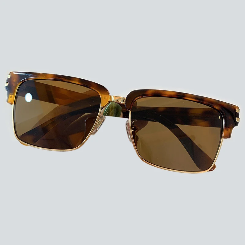 No 6 Солнцезащитные очки в полуоправе для женщин gafas de sol hombre дизайнерские Квадратные Солнцезащитные очки женские - Цвет линз: No 6