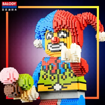 

New Balody Joker heros Diamond Blocks Circus Clown Mirco 3D Model 16126 Mini Building Bricks Figures Toys with 2333pcs+ Bricks