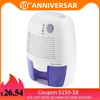 

INVITOP Mini Dehumidifier for Home Portable 500ML Moisture Absorbing Air Dryer with Auto-off and LED indicator Air Dehumidifier