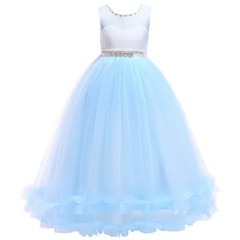 

Children Girls Dress Christmas Party Kids Dresses for Girls Chao Fan Girl Prom Princess Long Dress 5-16Y Sleeveless Kids Clothes