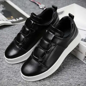 

New Men Summer White Low-Cut Round Toe Fashion Men's Shoes Korean Version Of The Trend Of Thick-Soled Shoes Men's CasualShoes
