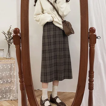

BOBOKATEER jupe femme spodnica plaid skirt women clothes spring summer saia midi skirts womens clothing faldas mujer moda 2020