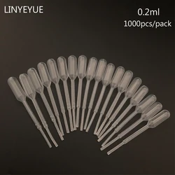 Pipeta de plástico descartável seguro, pipeta de transferência para experimento de laboratório com 1000 tamanhos de 0.2ml