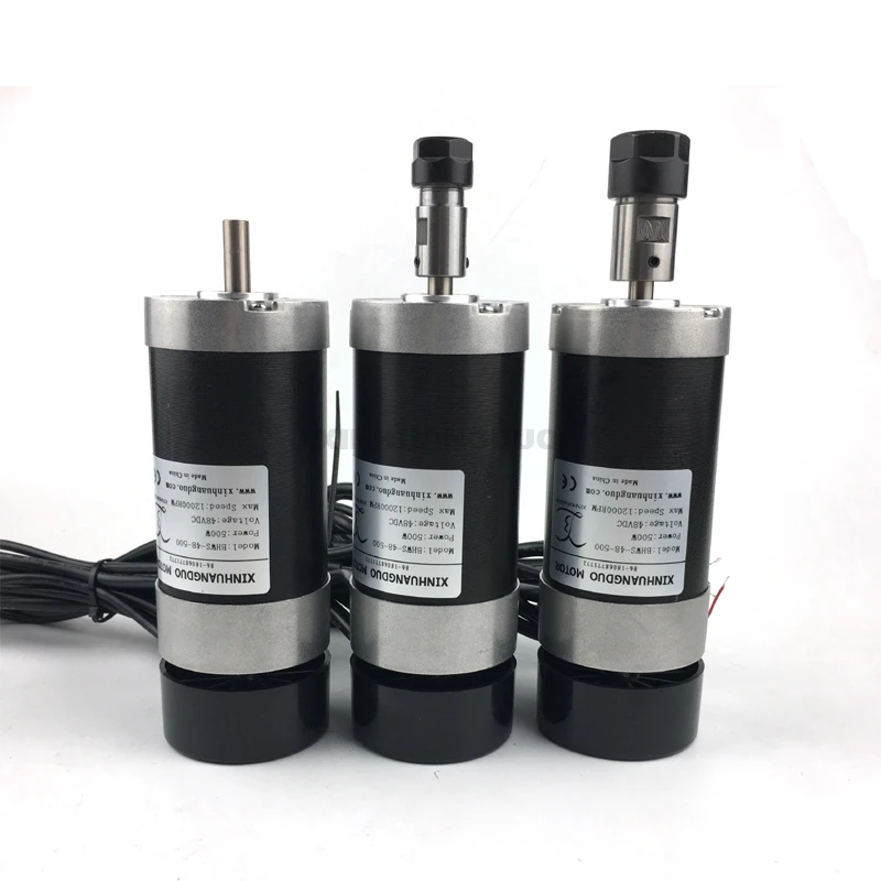

500W Brushless Spindle Motor 55MM DC 48V Engraving Spindle Motor ER11 ER16 Collet for Mini Lathe CNC Router Machine Tool