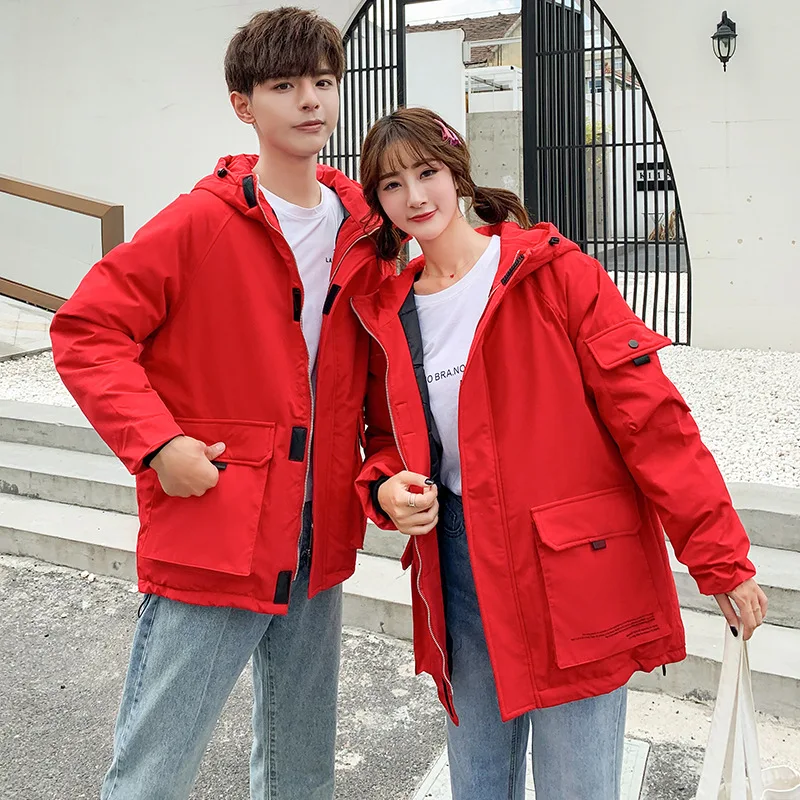 

2019 Winter Europe And America Loose-Fit Men And Women with Wear Mid-length Cotton-padded Clothes Women's Couple Clothes down Ja