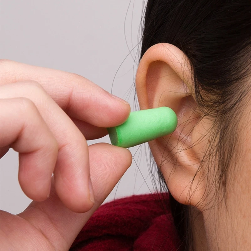 1 пара мягких силиконовых затычек для ушей защита для сна шумоподавление случайный цвет