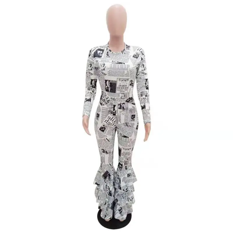 Yooneedi, осенний дизайн, сексуальные женские комбинезоны, 3 цвета, с принтом, круглый вырез, полный рукав, ворсовый стиль, женские комбинезоны, FST-7055
