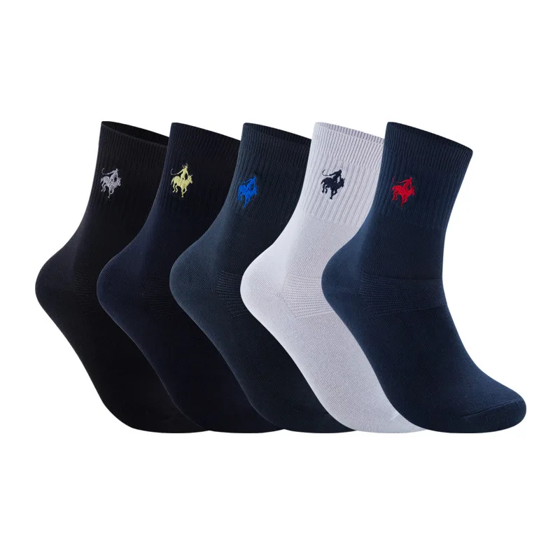 Новые носки мужские хлопковые нарядные носки брендовые новые деловые мужские носки мужские длинные носки высокого качества для отдыха в подарок Размер 39-44-7