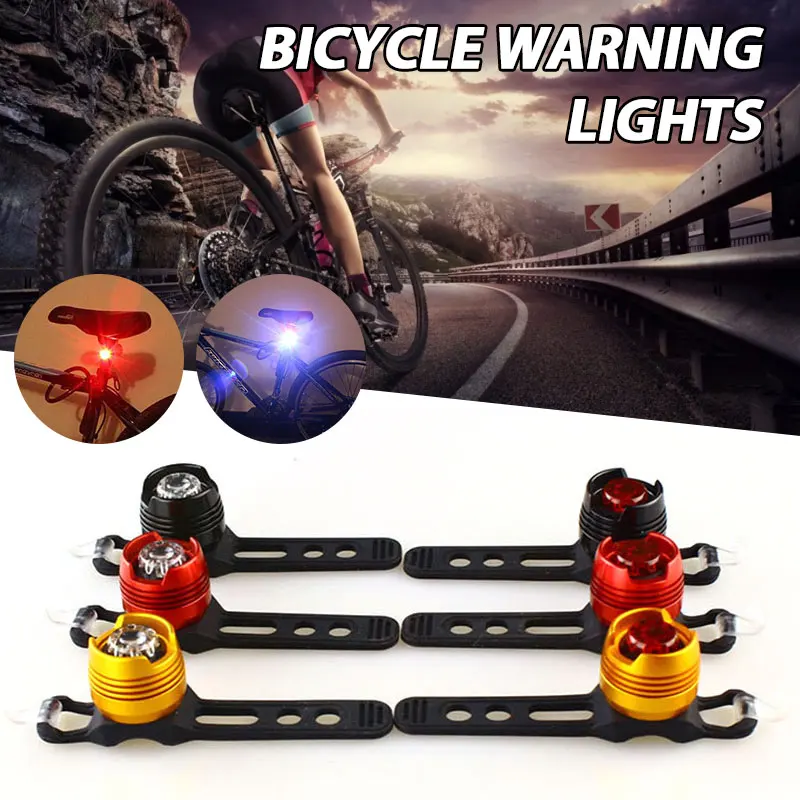 1 Pair  Silicone LED Bike Light Headlight and Taillight Set Red and White 