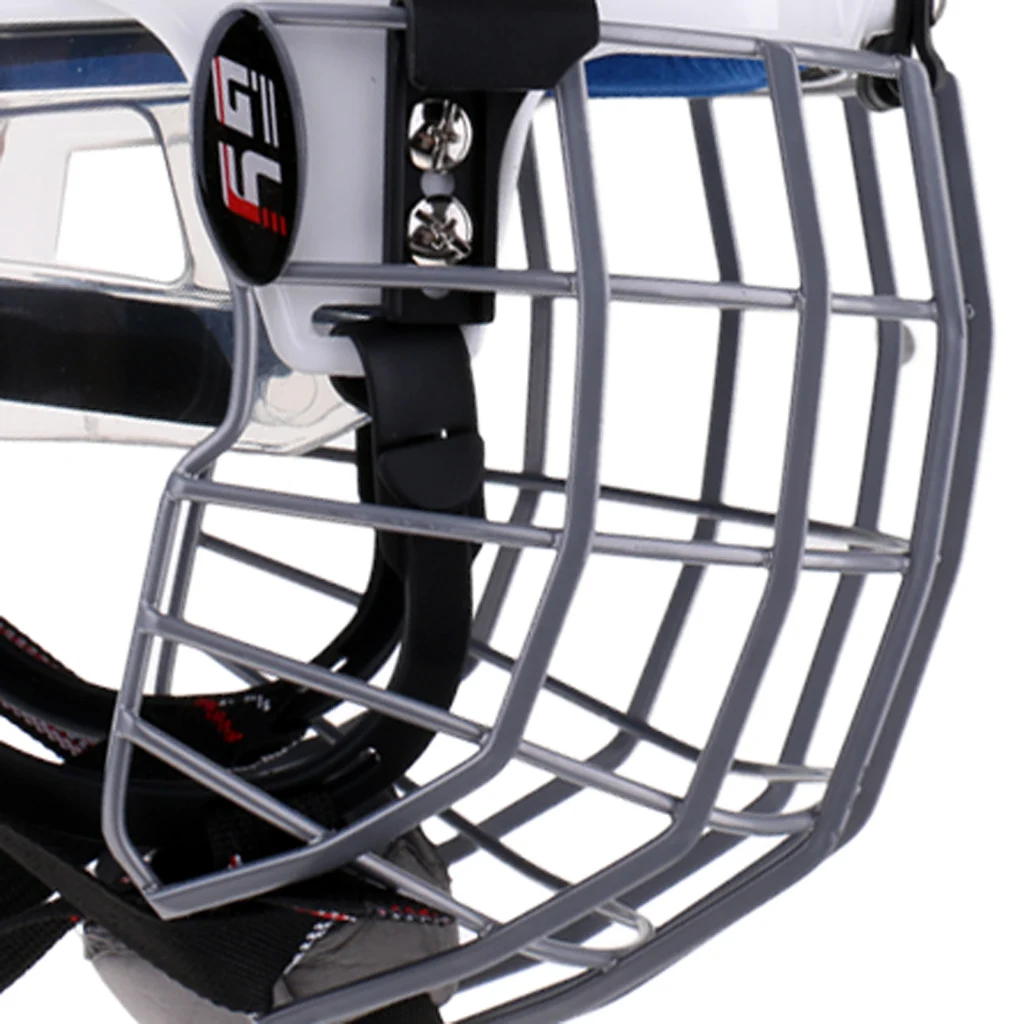 Adjustable Unisex Adult Kids Ice Hockey Helmet & Face Guard Cage Combo CE Approved Impact Resistant & Lightweight