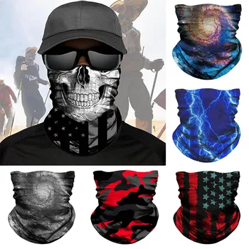 

3D Camouflage Skull Solid Bandana Buffs Neck Gaiter Headband Cycling Fishing Balaclava Mask Scarf Bandana Femme Outdoor Headwear