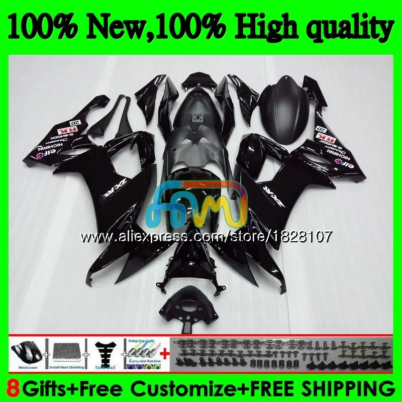 Черный корпус для KAWASAKI ZX1000C ZX-10R ZX 10R 1000CC 17BS. 73 ZX1000 ZX 10 сотрудников отдела исследований ZX10R 08 09 10 2008 2009 2010 ABS комплект обтекателей