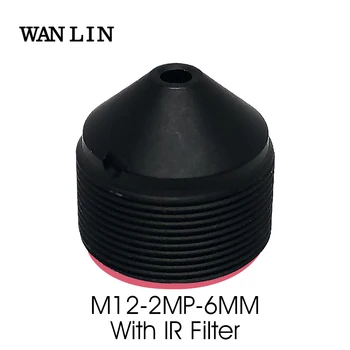 WANLIN IR 필터 핀홀 렌즈, 2.0 메가픽셀 M12 마운트, 1/3 인치 이미지 포맷, F2.0 고정 조리개, 60 도 시야각, 6mm