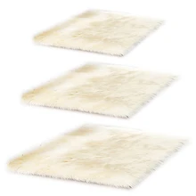 Прочный прямоугольный шерстяной ковер высокого качества дышащий легкий однотонный искусственный ковер моющийся овчина пушистый коврик, Текстиль для дома