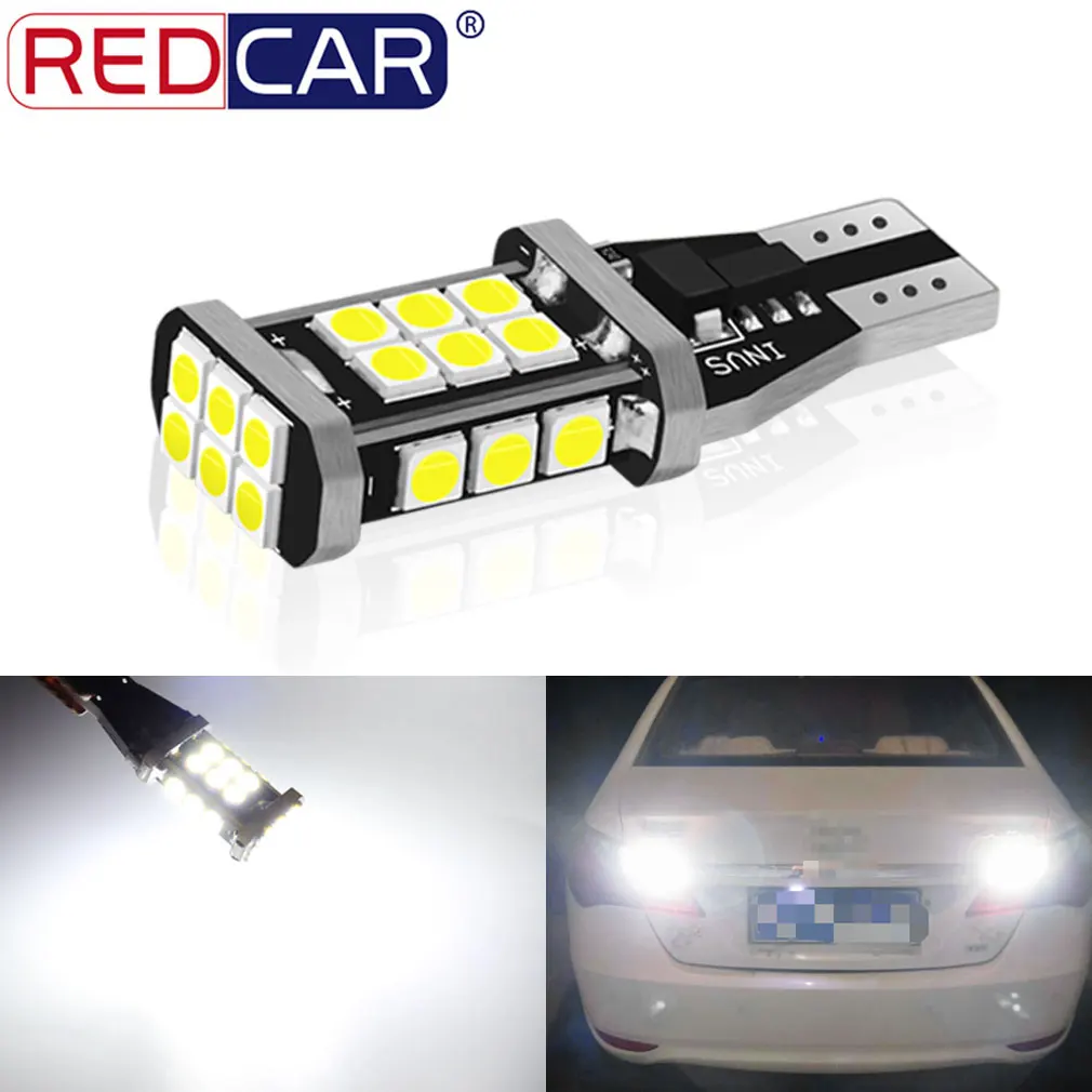 1Pcs T15 W16W Led 921 912 Auto Signaal Licht Canbus Obc Foutloos Led Lamp Auto Backup Reverse Lights 3030 Smd Auto Accessoires 12V