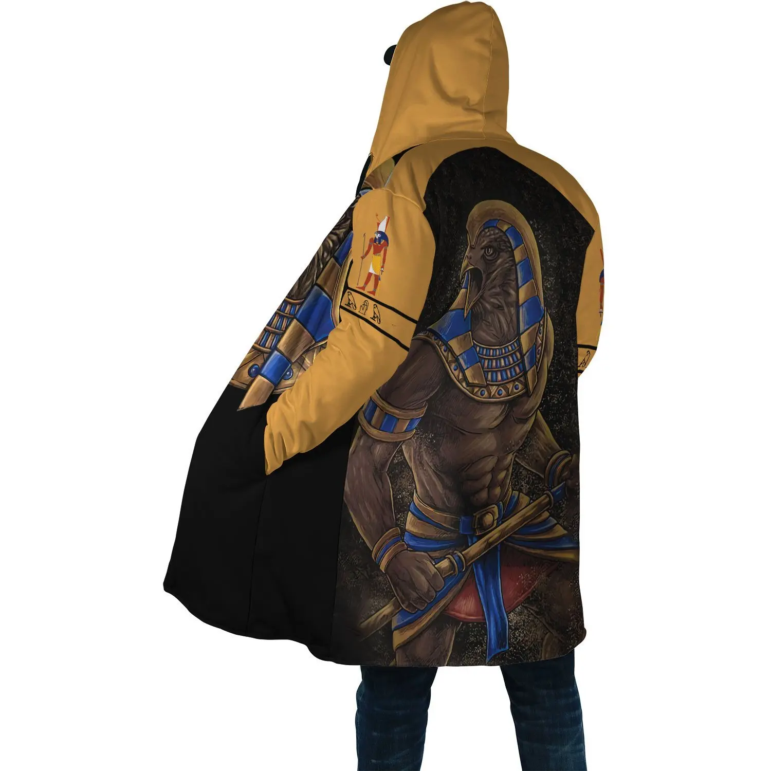 Winter Herren Mit Kapuze mantel Alte Ägypten Augen Von Horus 3D Druck Fleece wind breaker Unisex Casual Dicke Warme Kapuze mantel PF20 – Detail 20