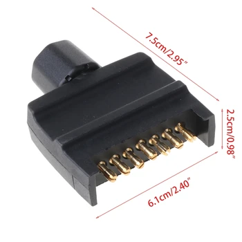 

7 Pin Flat Male Plug Adaptor Connector Trailer Adapters AU Type Hard Firm Motor Vehicle Parts