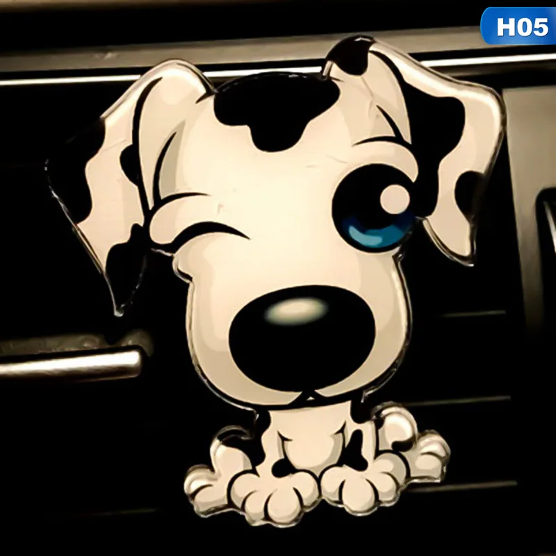 1pc Cute Pet Dog Car Air Freshener Perfume Lifelike Dog Doll Car Perfume Automobile Air Conditioning Vent Perfumes