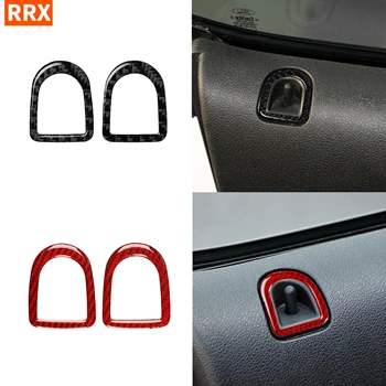 

For Ford Mustang 2009-2013 Door Lock Pin Button Knob Insert Frame Carbon Fiber Car Accessories Sticker Interior Trim Decor