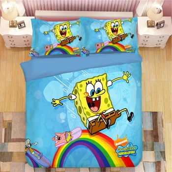 

SpongeBob Cartoon Bedding Set Duvet Covers Bed Linens SpongeBob SquarePants Comforter Bedding Sets Bedclothes Patrick Star