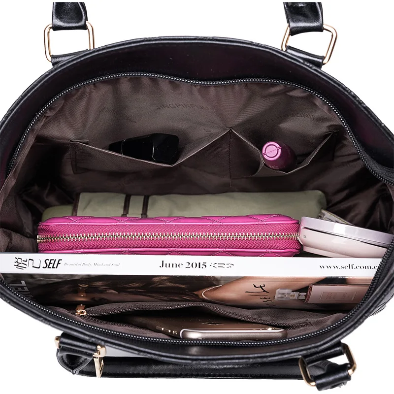 

Pattern Different Size Bags Six Pieces Set 2019 New Style WOMEN'S Fashion Handbag Spring And Summer Shoulder Bag/ Hand Bag Obliq