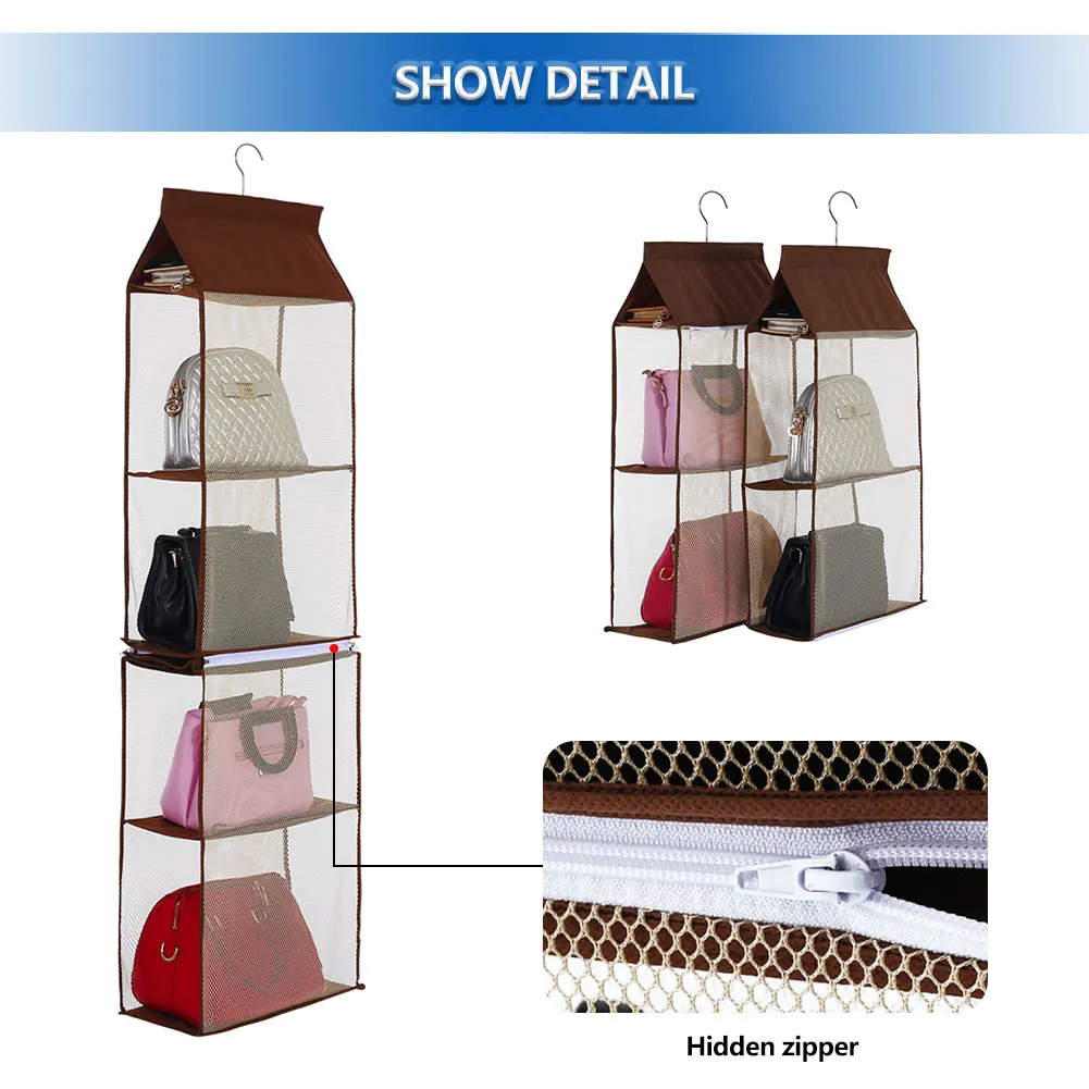 4 карманная подвесная сумка Органайзер для шкафа прозрачная хранения дверная