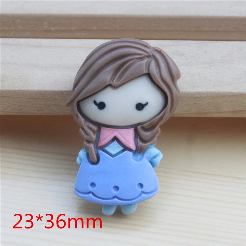 20Pcs Cartoon Mermaid Cute Hair Clips Mickey Resin Princess DIY Resin Baby Headbands Mini Pattern Applique Headwear Accessories - Цвет: 2-20pcs