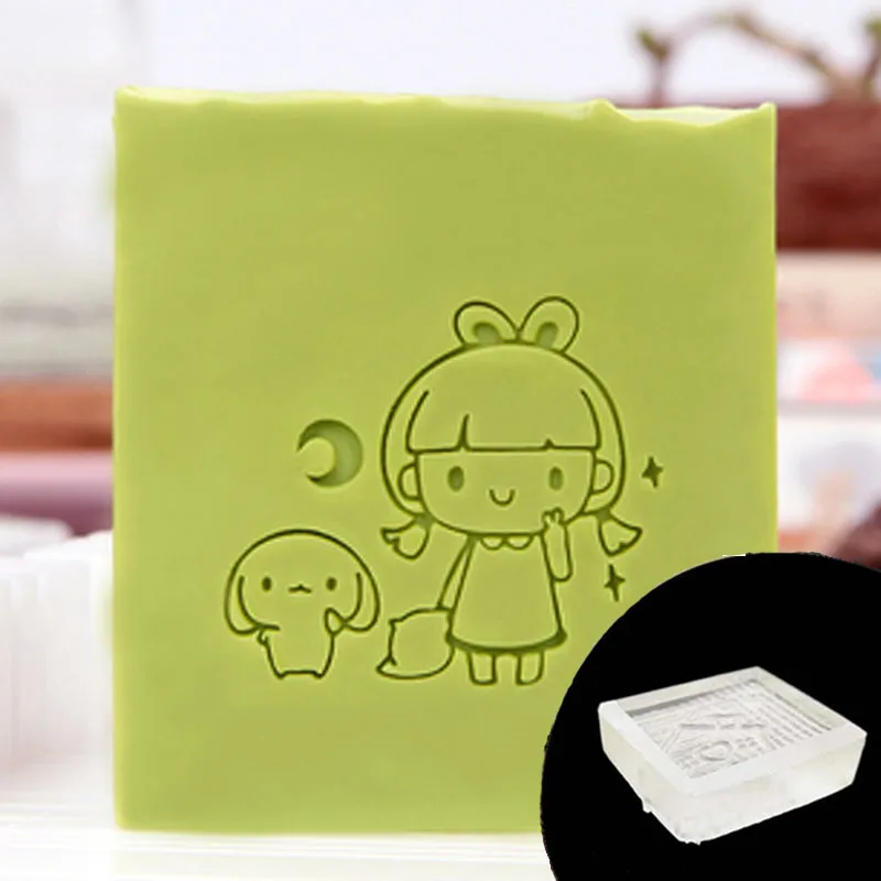 Transparent Acrylic Soap Stamp, Lovely Nice Bath Pattern, Home Cleaning, Natural Seal, Imprint, Handmade Making Chapter