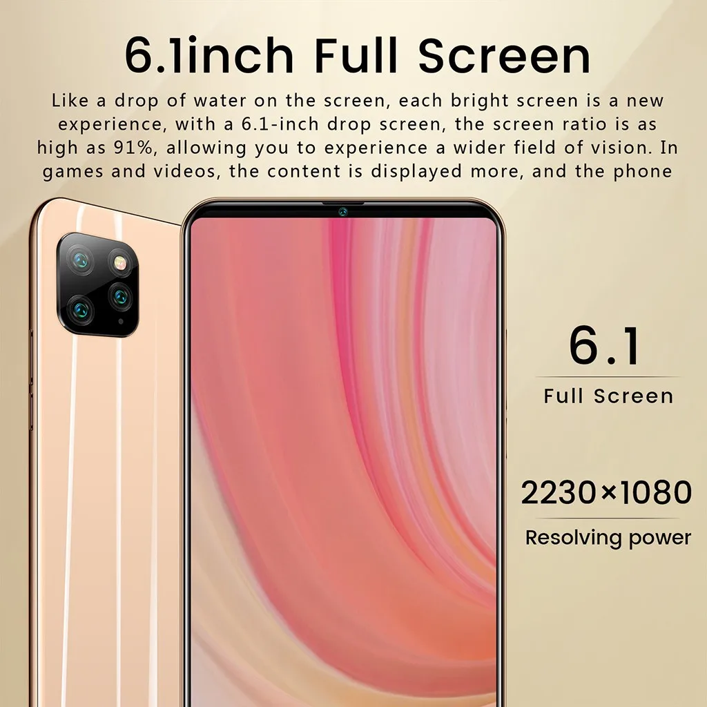 Новинка, 10 ядер, 6,1 дюйма, смартфон, Android 9,1, 8ROM, 4G, вызов, HD камера, поддержка мобильного телефона, Прямая поставка