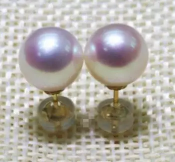 

Jewelry Free Shipping EXCELLENT 7-8MM AAA+++ WHITE AKOYA PEARL EARRING 14K