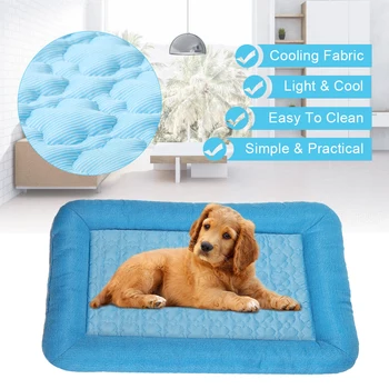 

For Small Medium Large Dogs Car Cooling Summer Pad Mat For Dogs Cat Blanket Sofa Dog MatBreathable Pet Dog Bed Summer Washable