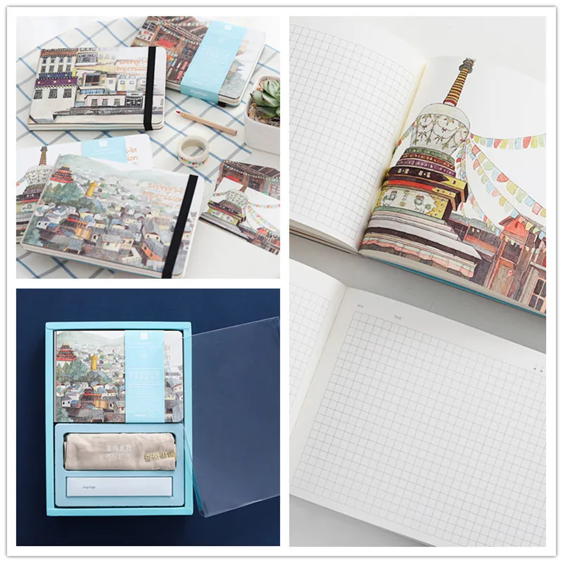 Joytop Shangri-La ручка книжка подарочная упаковка городской мотив цветная страница иллюстрация ноутбук настраиваемый в настоящее время доступен кто