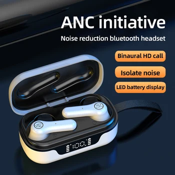 

ANC Pro Bluetooth V5.1 Earphone Active Noise Cancelling Headset with Charging Box Wireless Touch Control TWS Earbuds