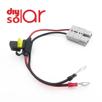 

1pc X 50 A 600 V SB50 50A Connector with 30cm 2.5mm2 solar cable 10A waterproof fuse for portabel solar panel
