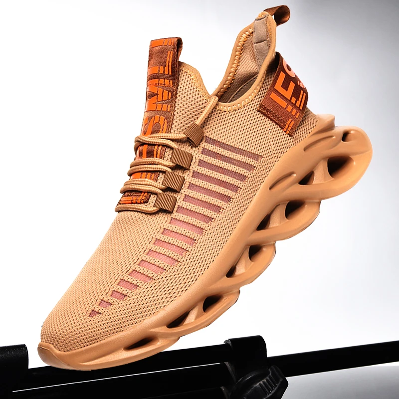 

2020 new men's running shoes large size sneaker summer casual white thick bottom twist shoes comfortable breathable mesh design