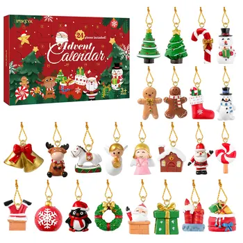 

IMIKEYA Advent Calendar with 24 Hanging Ornaments Colorful Christmas Advent Calendar Xmas Tree Hanging Ornaments
