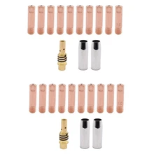 LUDA – torche de soudage, 14ak, consommables, torche à gaz, support de pointe de buse, 15ak, 1.0Mm et 0.6Mm, 26 pièces
