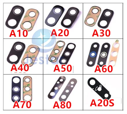 10 шт./лот объектив задней камеры для Samsung Galaxy A10 A20E A20S A30 A40 A50 A60 A70 A80 A90 2019 A105 A205 A305 A405