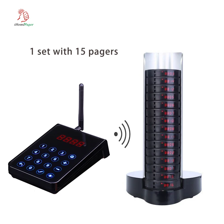 

ihome Wireless queue calling system Meals Number Caller Restaurant Cafe sweet food Shop Meals Call Vibration Called Meal round