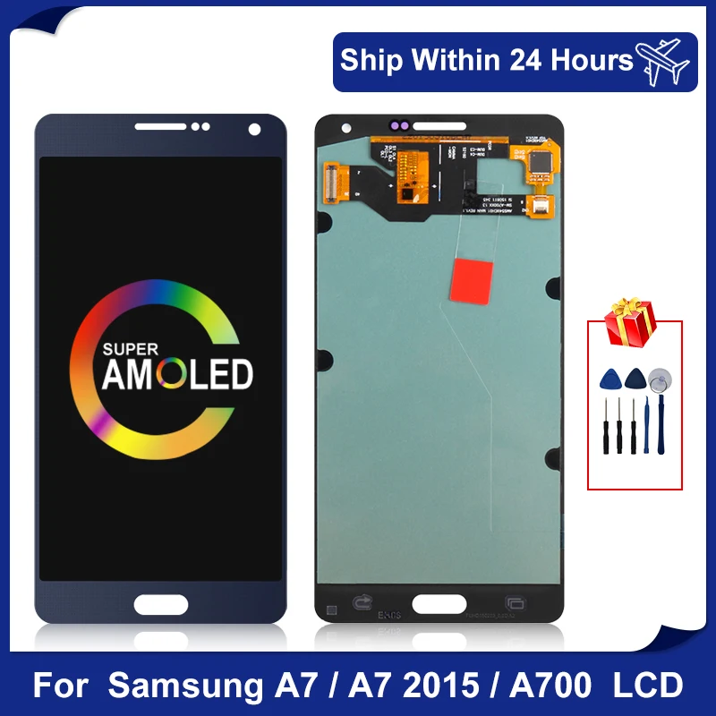 Супер AMOLED для Samsung Galaxy A7 2015 ЖК дисплей A700F A700FD A7000 сенсорный экран дигитайзер samsung