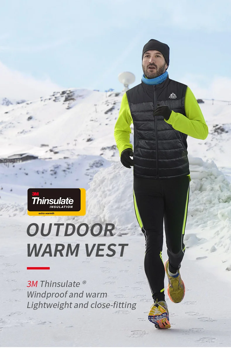 Description Picture 2 of itemAONIJIE F5107 Lightweight Winter Outdoor Warm Vest Sports Windproof Waistcoat Thermal Weskit For Running Climbing Hiking Cycling