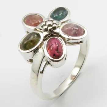 

Solid Natural TOURMALINE Ring Size 9 Gift Jewelry