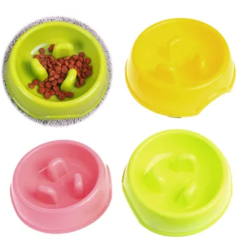 

Pet Dog Puppy Anti Gulping Slow Down Food Water Eating Bowl Feeder Dish Healthy