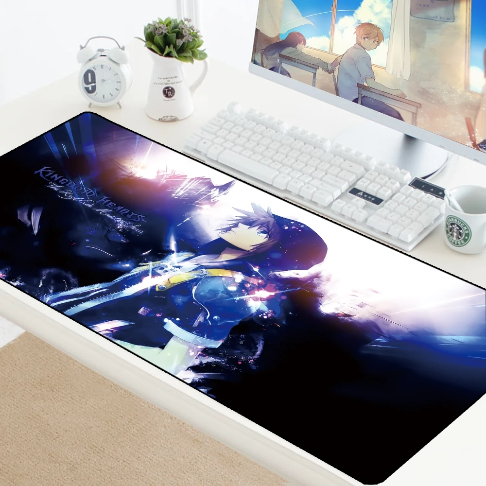Kingdom Heart Speed Large Gaming Mouse Pad Lock Edge Mousepad Computer Table Mat Keyboard Pad Desk
