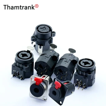 

10pcs Professional speaker plug Audio Jack 6.35mm female socket panel mount xlr connector black&silver colors banana plugs rca