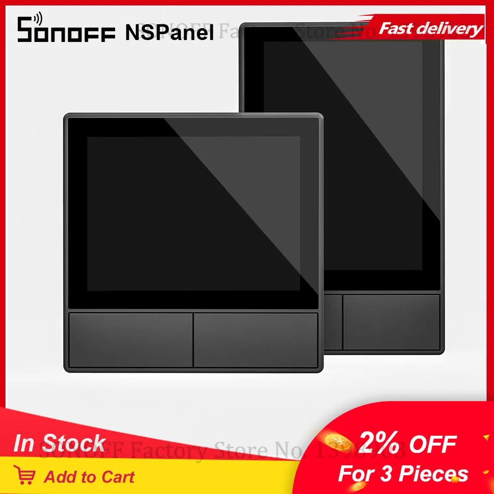 SONOFF NSPanel EU/ US WiFi Smart Scene Switch Thermostat Temperature All-in-One Control Smart Home Touch Screen Work with Alexa smart switch