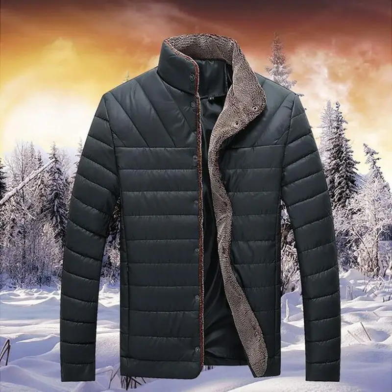 Зимняя новая длинная хлопковая одежда для мужчин s Корейский воротник для мужчин s Тонкий теплый мужской s хлопковая куртка пальто