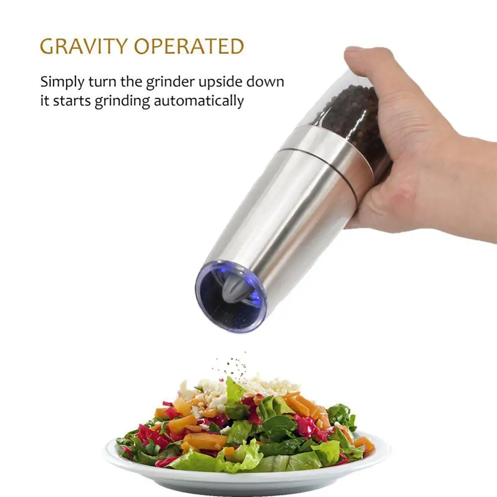 Electric Pepper Grinder Salt And Pepper Grinder Spice Mill Kitchen Accessories 1PC/2PCS