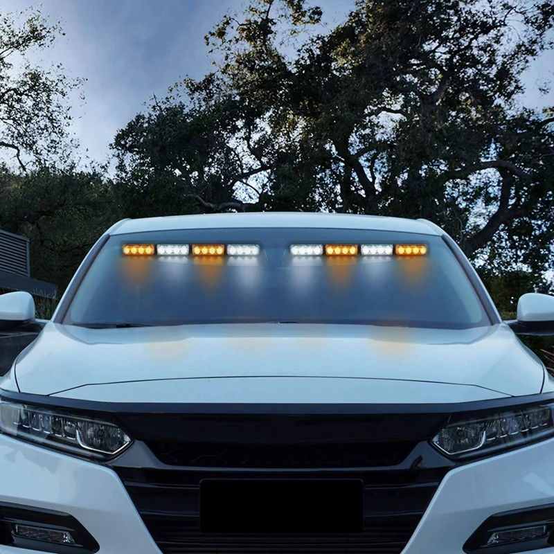 Желтый и белый) 32LED козырек светильник s 15 флэш-узоры аварийный стробоскоп светильник s лобовое стекло раздельный монтаж светильник бар