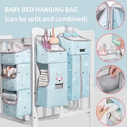 Organizador para cama de bebé, bolsas colgantes para cuna de recién nacido, bolsa de almacenamiento de pañales para bebés, bolsa de Caddy para ropa de cama, bolsa de lactancia